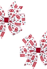 Divine Creations OU Star Print Circle Bow Pair