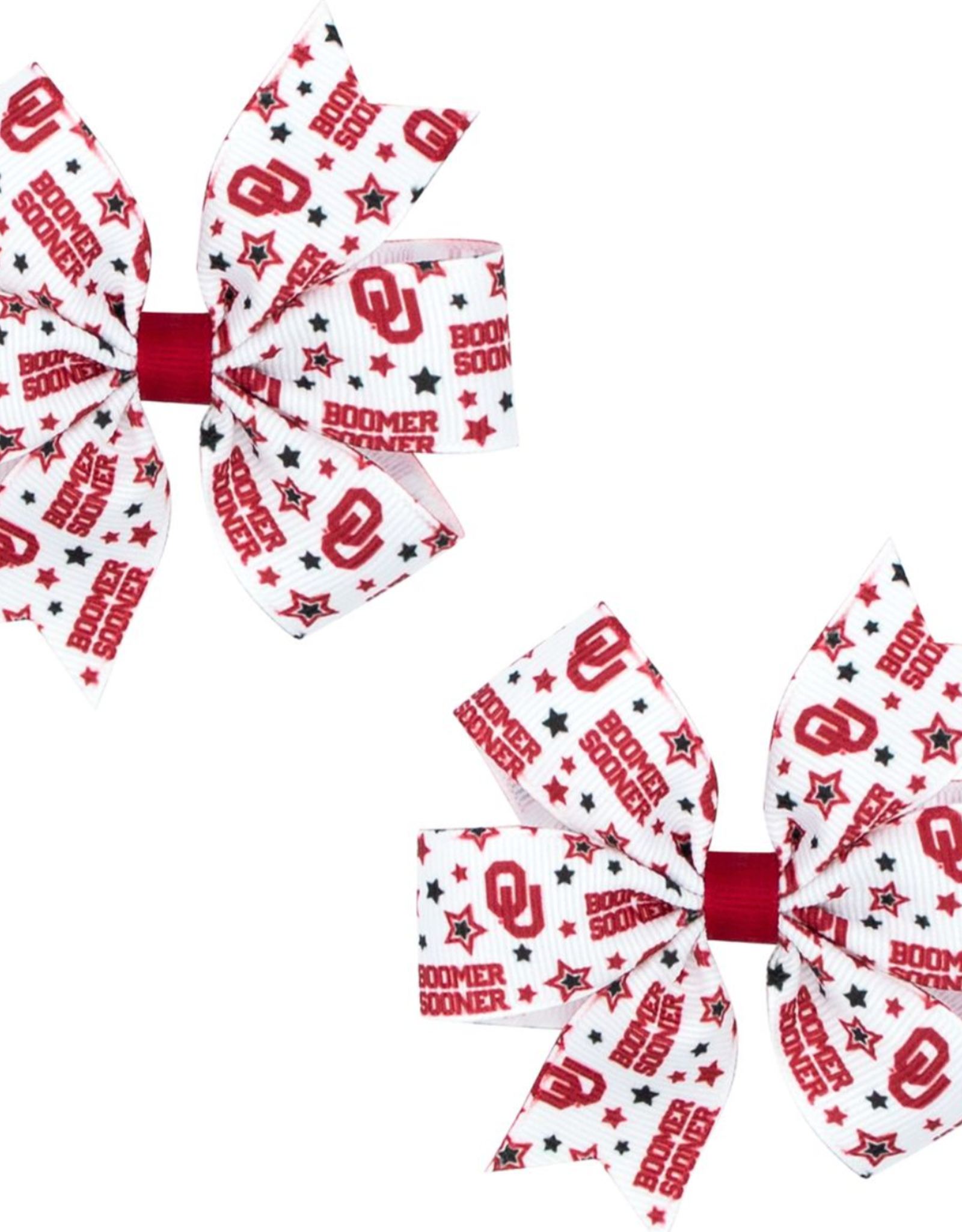 Divine Creations OU Star Print Circle Bow Pair