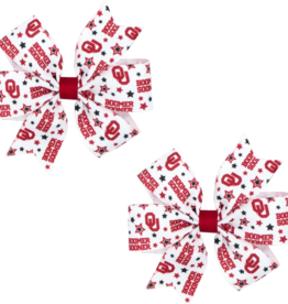 Divine Creations OU Star Print Circle Bow Pair