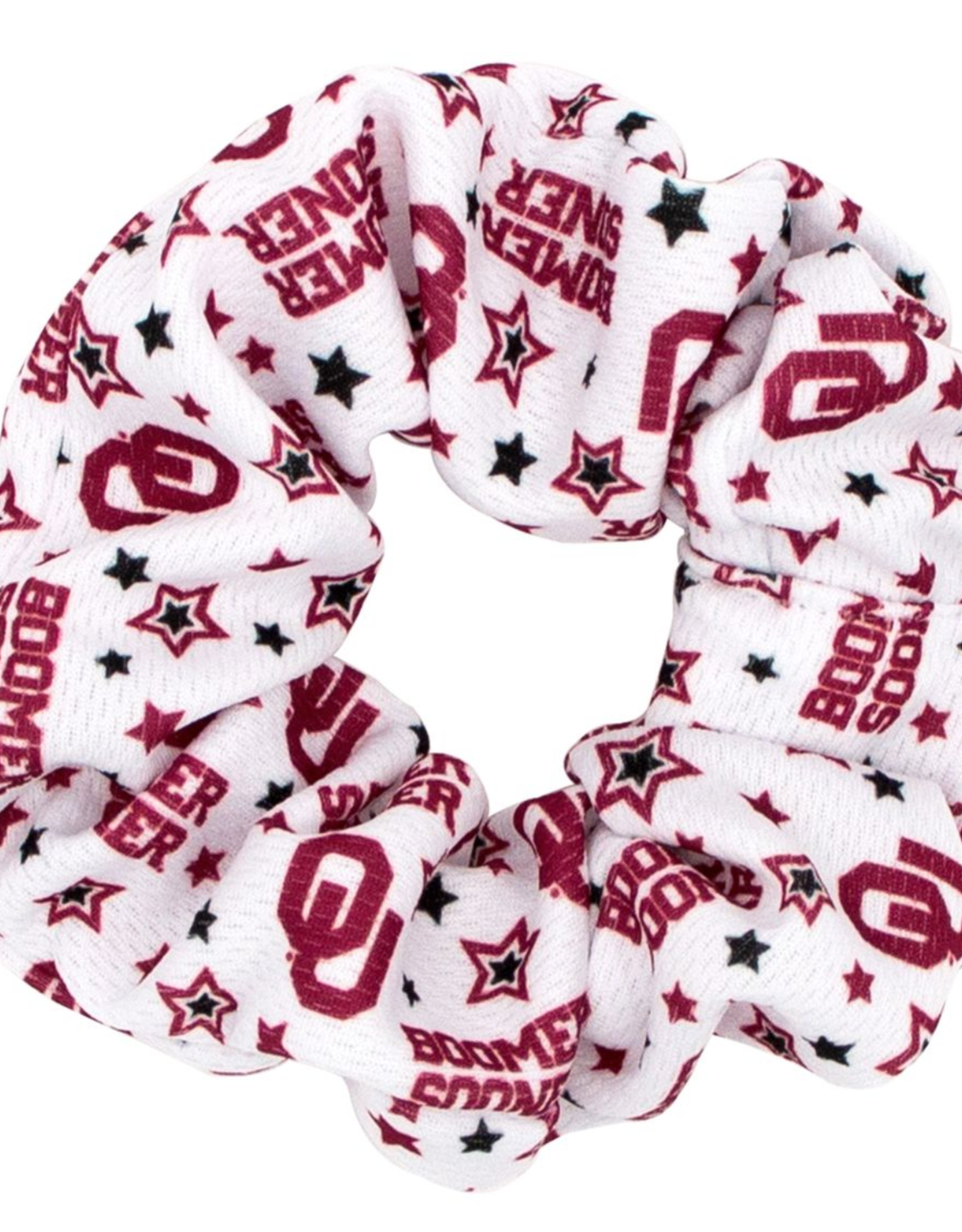 Divine Creations OU Star Print Game Day Scrunchie
