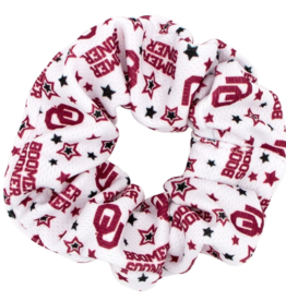 Divine Creations OU Star Print Game Day Scrunchie