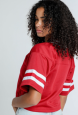 Hype & Vice Women's OU Cropped Boxy Football Jersey