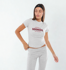 Hype & Vice Women's U of O Sooners Cotton Jersey Tee