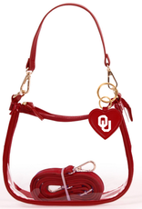 Desden Clara Clear Gameday Purse w/ OU Heart Charm