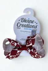 Divine Creations Mini OU Checkerboard Bow