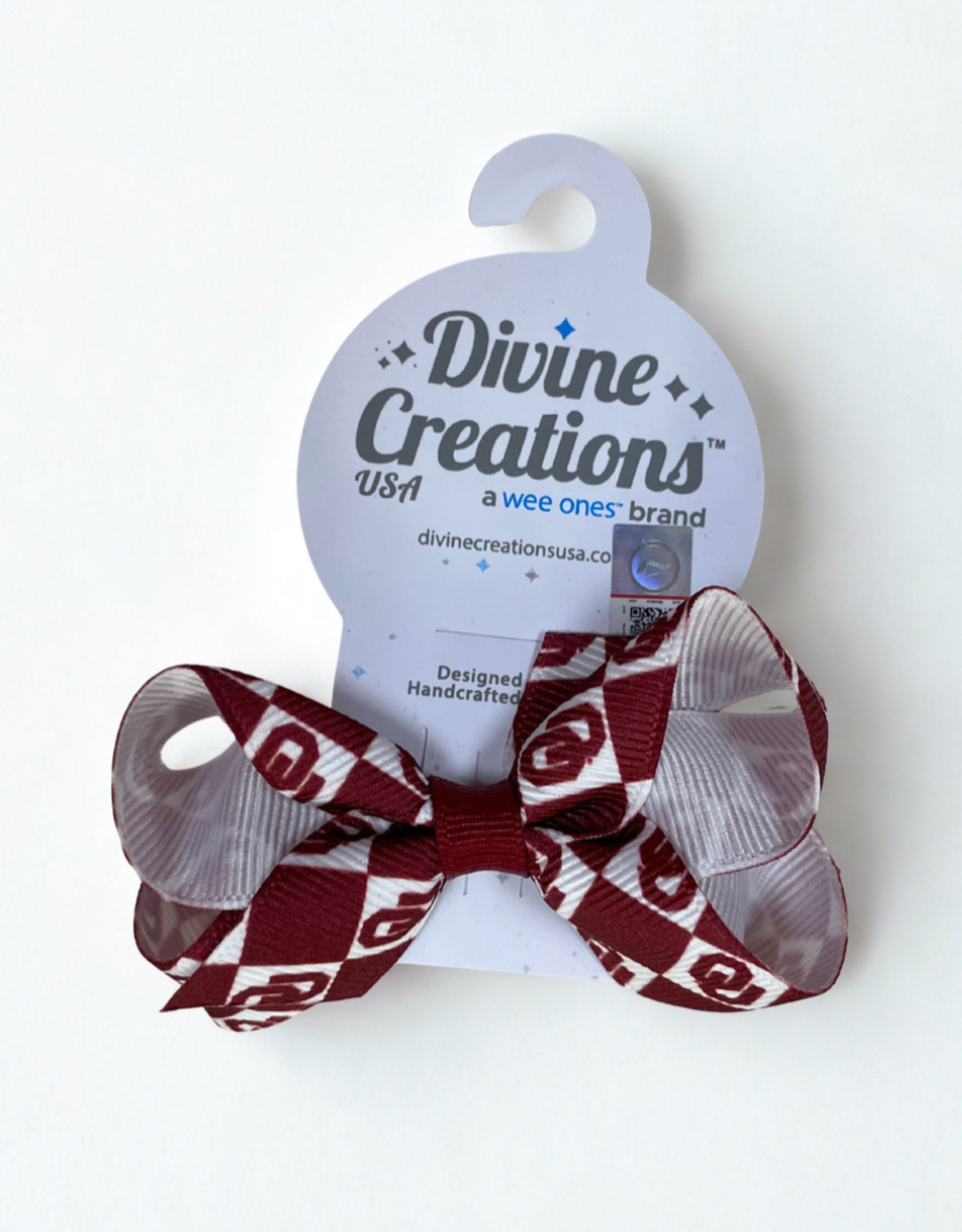 Divine Creations Mini OU Checkerboard Bow