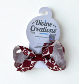 Divine Creations Mini OU Checkerboard Bow