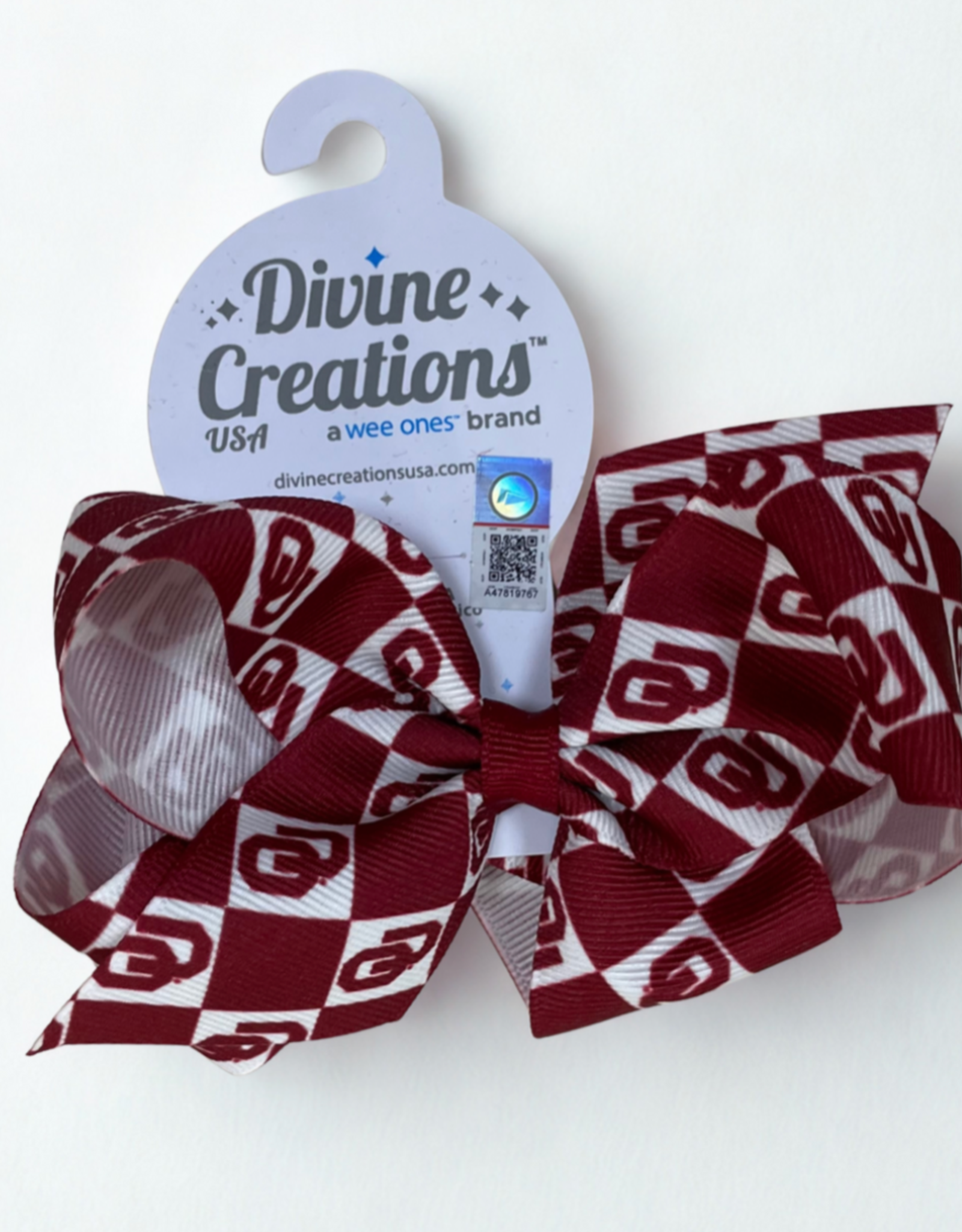 Divine Creations Medium OU Checkerboard Bow