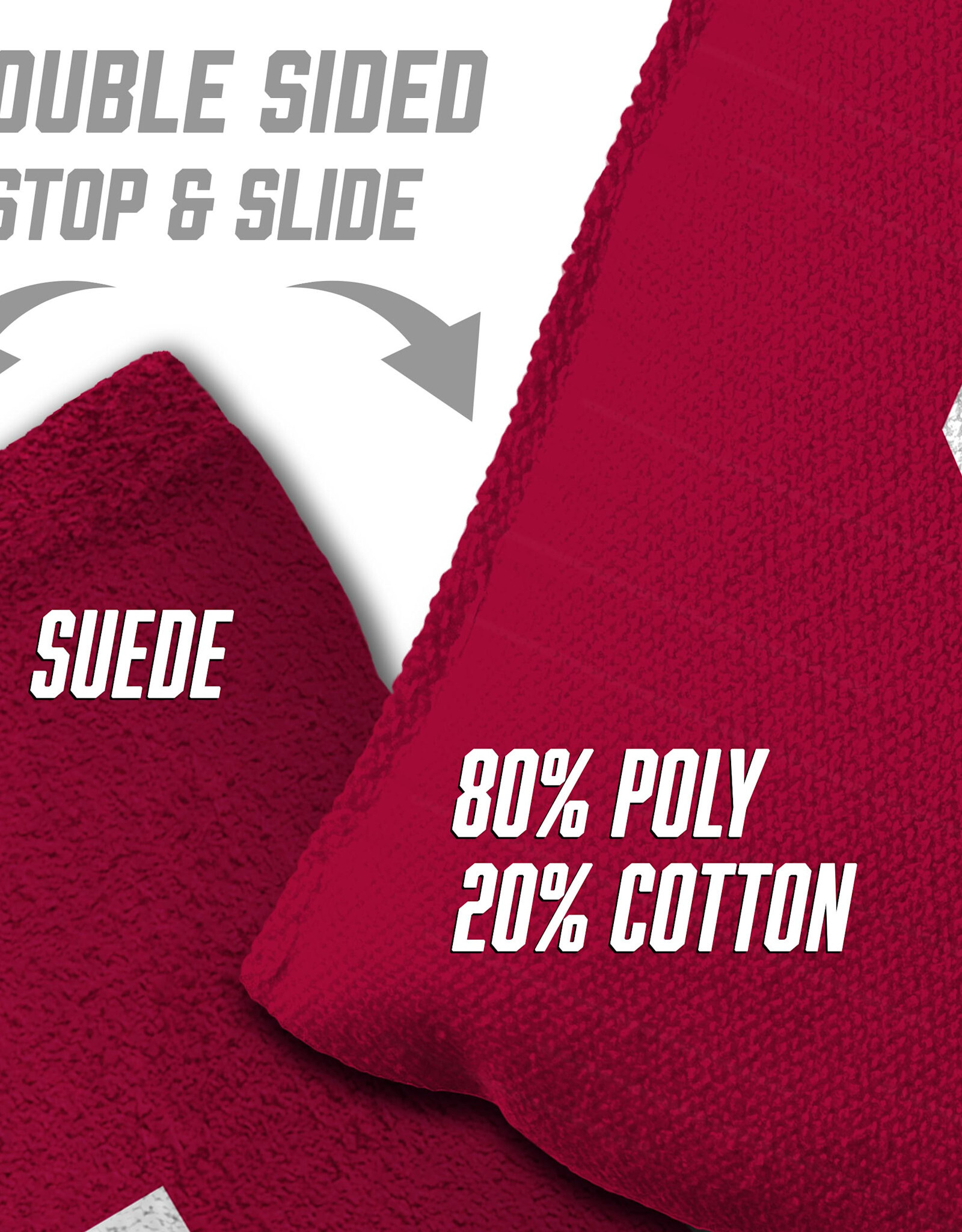 You The Fan OU 8 Pack Cornhole Bags (4 Crimson/4 White)