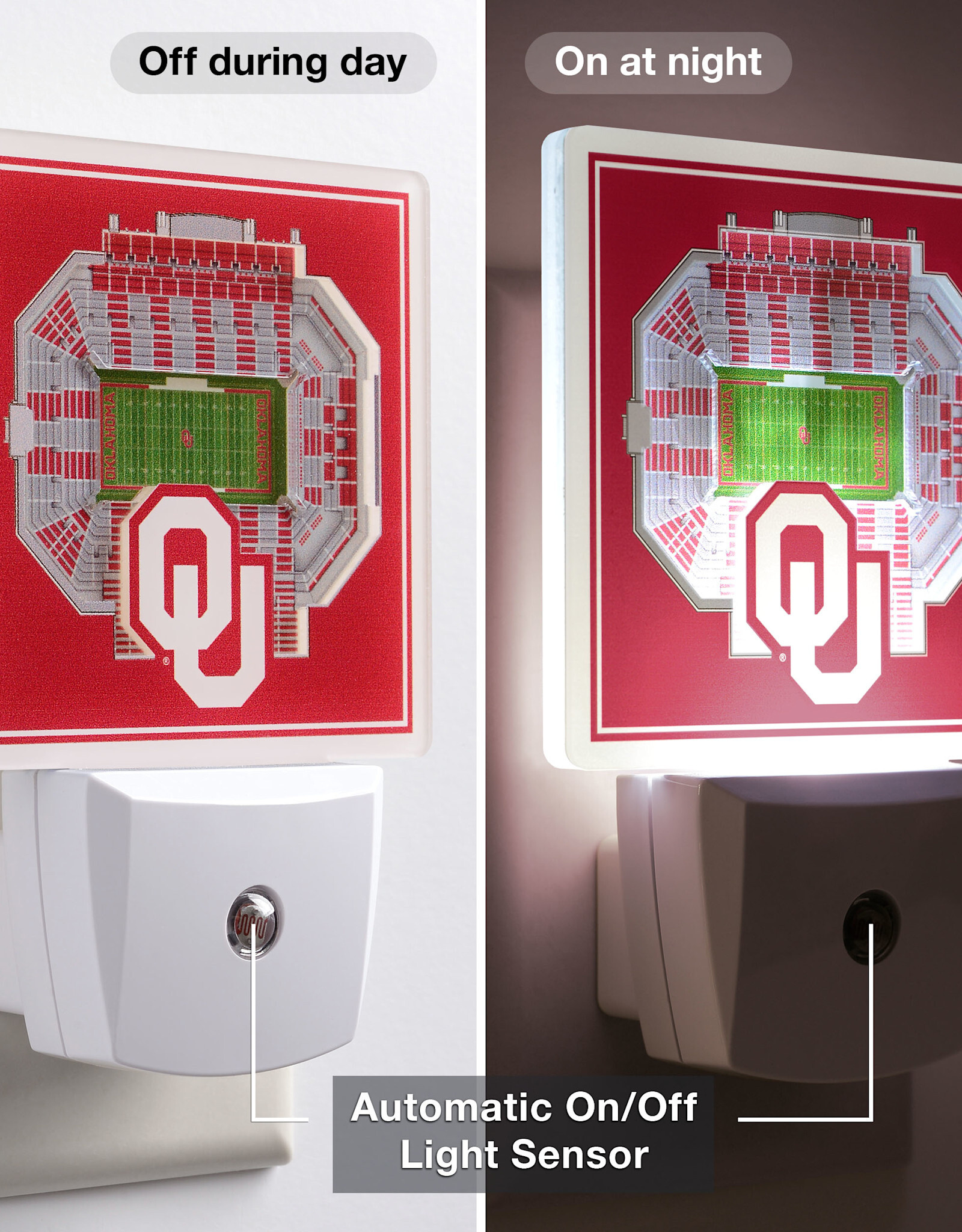 You The Fan Oklahoma Sooners Stadium View Nite Light