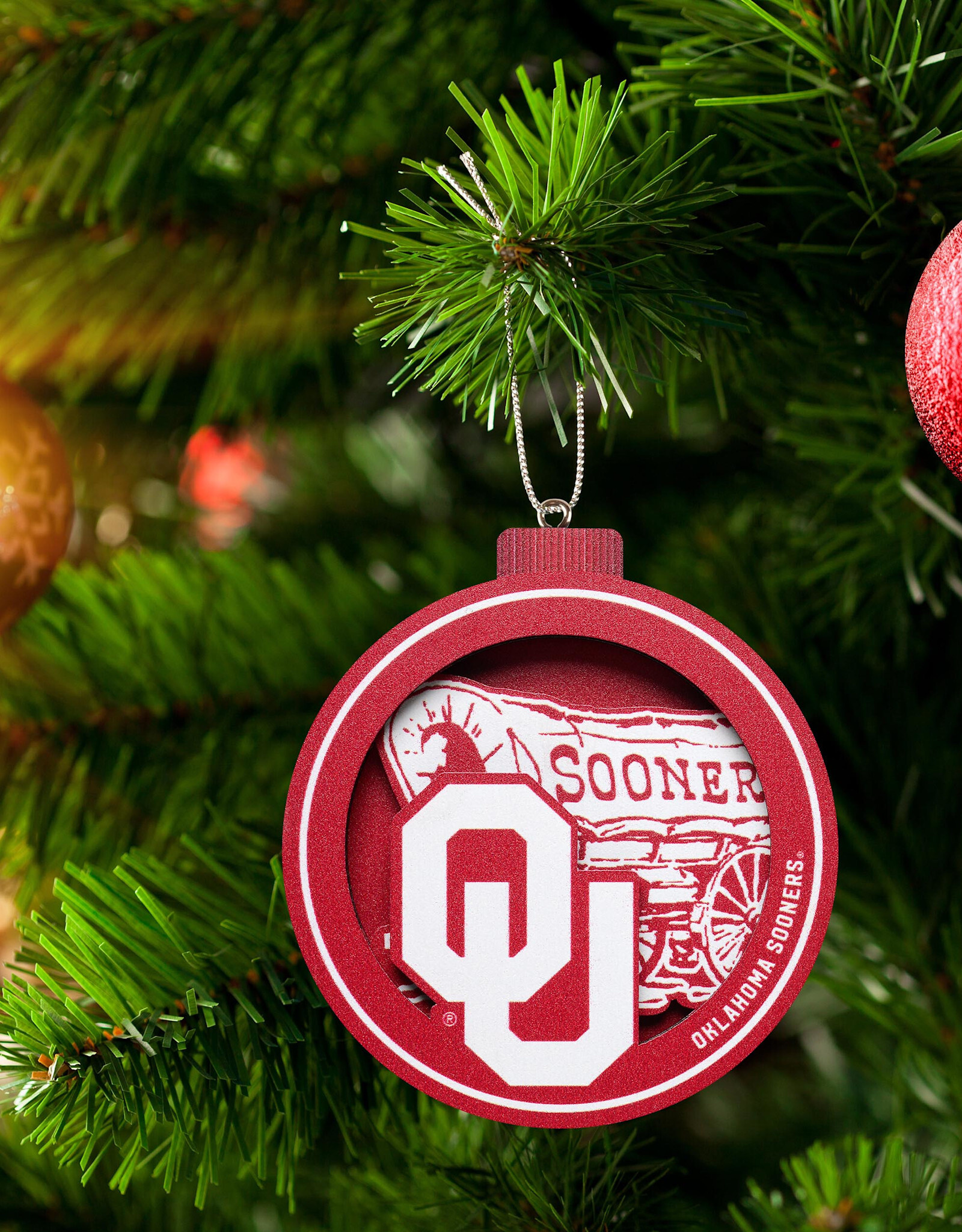You The Fan OU/Schooner 3D Ornament
