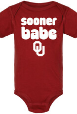 Summit Sportswear Crimson Sooner Babe Elevated Bodysuit