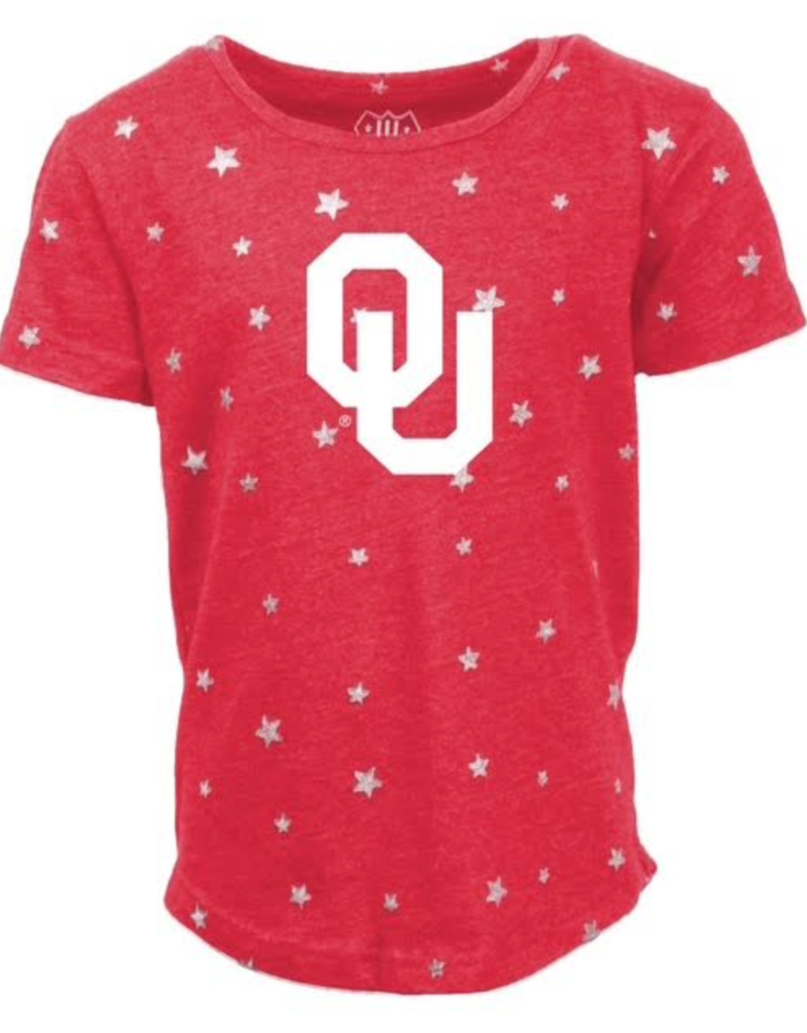 Wes & Willy Toddler Girl's OU Shimmer Star SS Tee