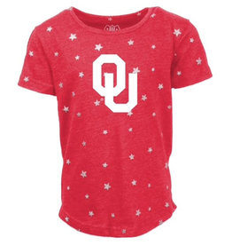 Wes & Willy Children Girl's OU Shimmer Star SS Tee