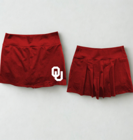 Wes & Willy Youth Girl's Crimson OU Skirt w/ Built-in Short