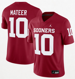 Jordan Men's Jordan Crimson Mateer 10 Sooners Football  Jersey
