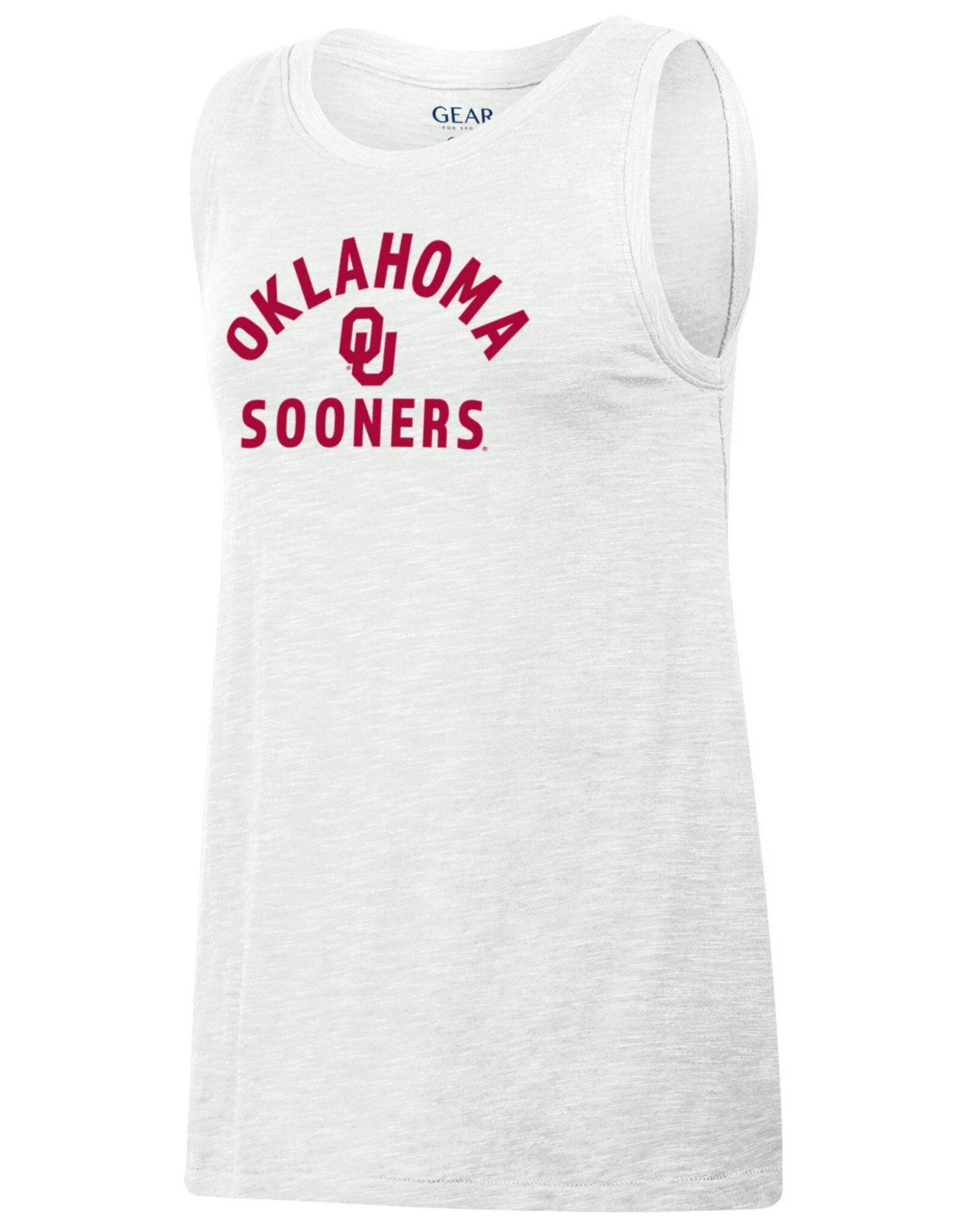 Gear For Sports Women's White Oklahoma Sooners Slub Tank