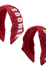 Capri Designs Crimson Beaded Boomer Sooner Headband Capri Designs Crimson Beaded Boomer Sooner Headband