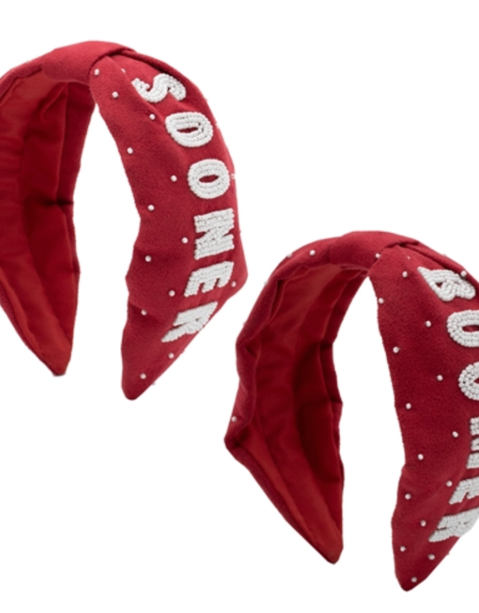 Capri Designs Crimson Beaded Boomer Sooner Headband