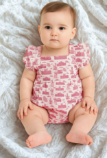 Stewart Simmons Infant Girl's Team Toile Puff Sleeve Onesie Stewart Simmons Infant Girl's Team Toile Puff Sleeve Onesie