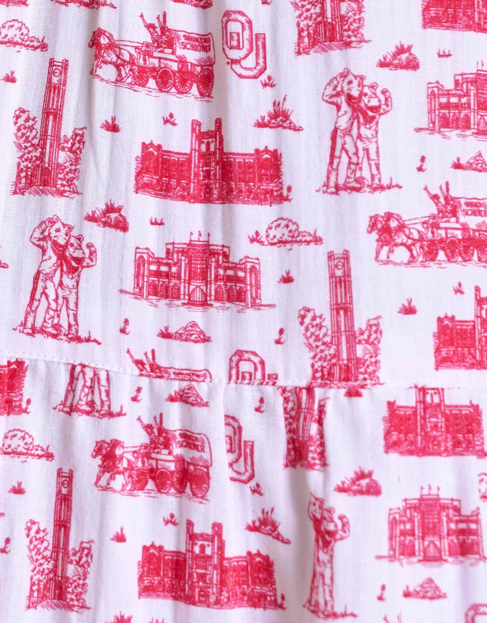 Stewart Simmons Infant Girl's Team Toile Puff Sleeve Onesie