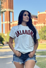 Bamboa Womens Oklahoma Chenille Stadium Tee White Bamboa Womens Oklahoma Chenille Stadium Tee White