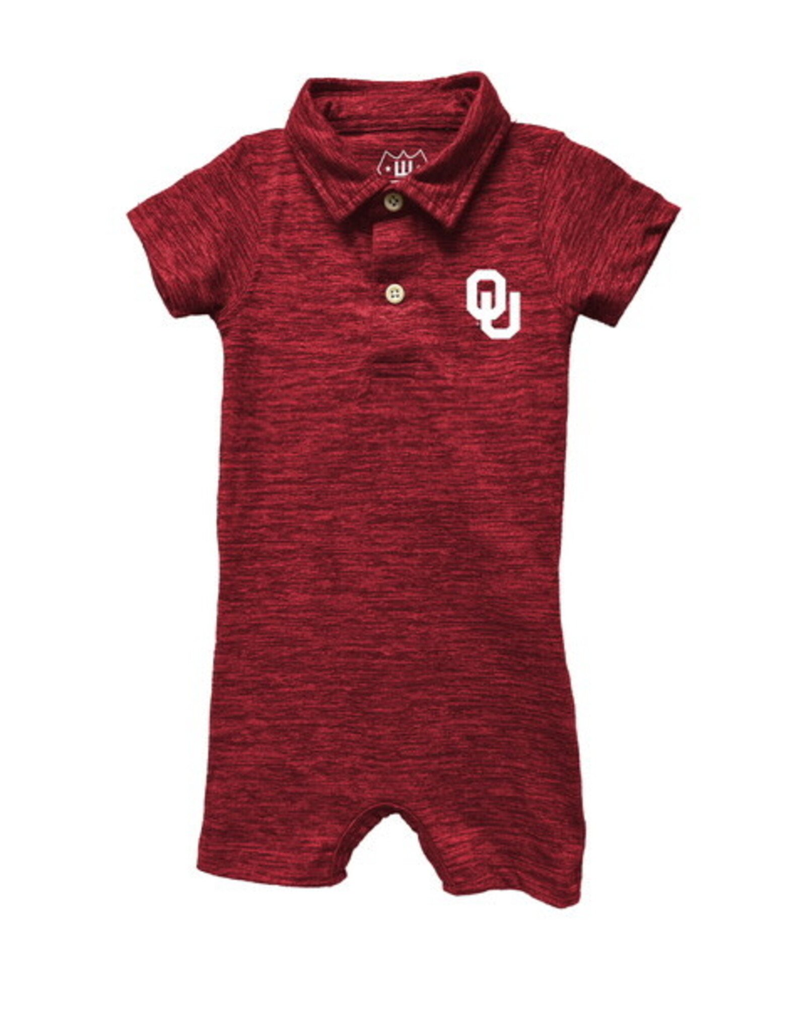 Wes & Willy Infant Crimson OU Polo SS Romper