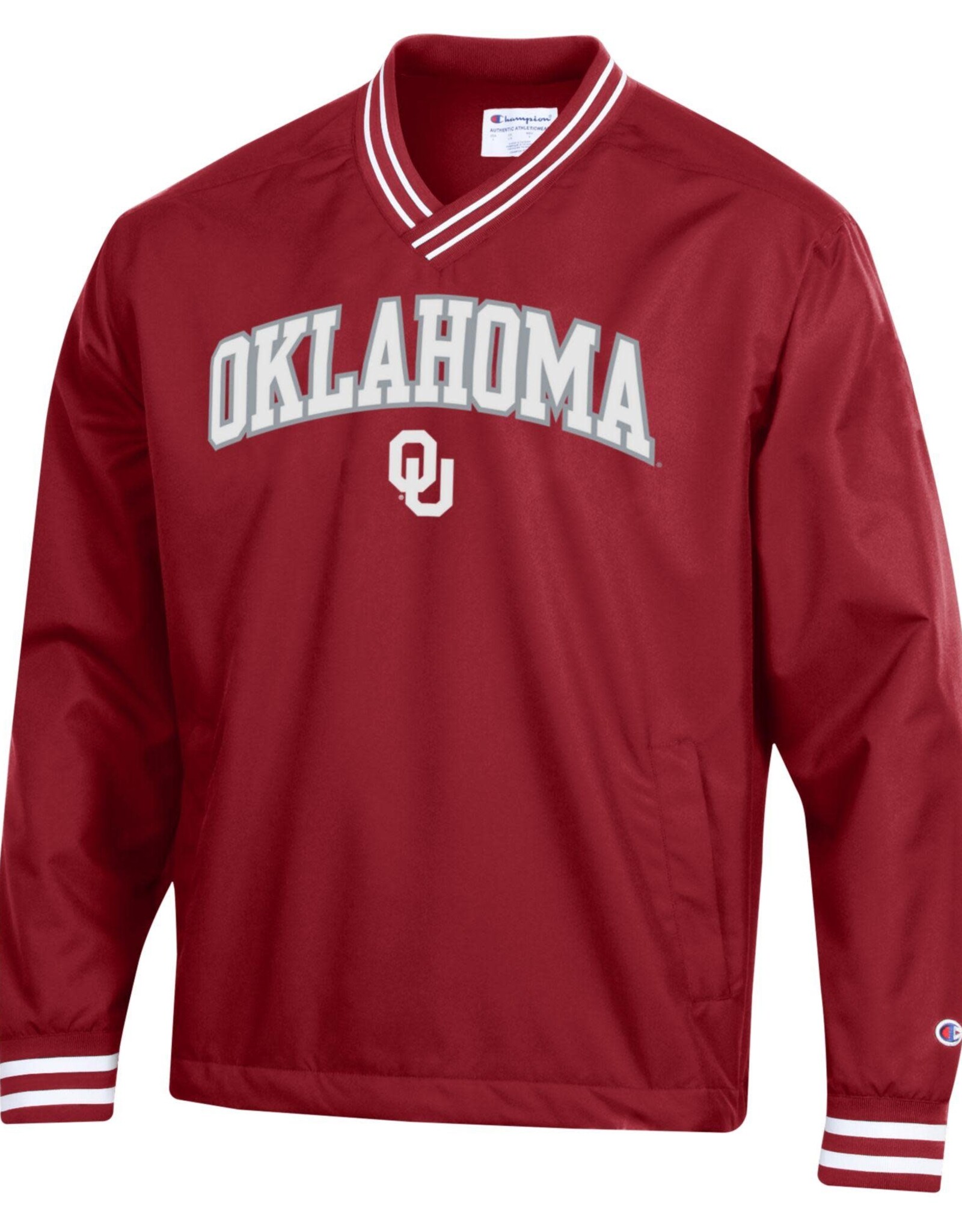 Champion Mens Crimson Oklahoma V-Neck Scout Jacket
