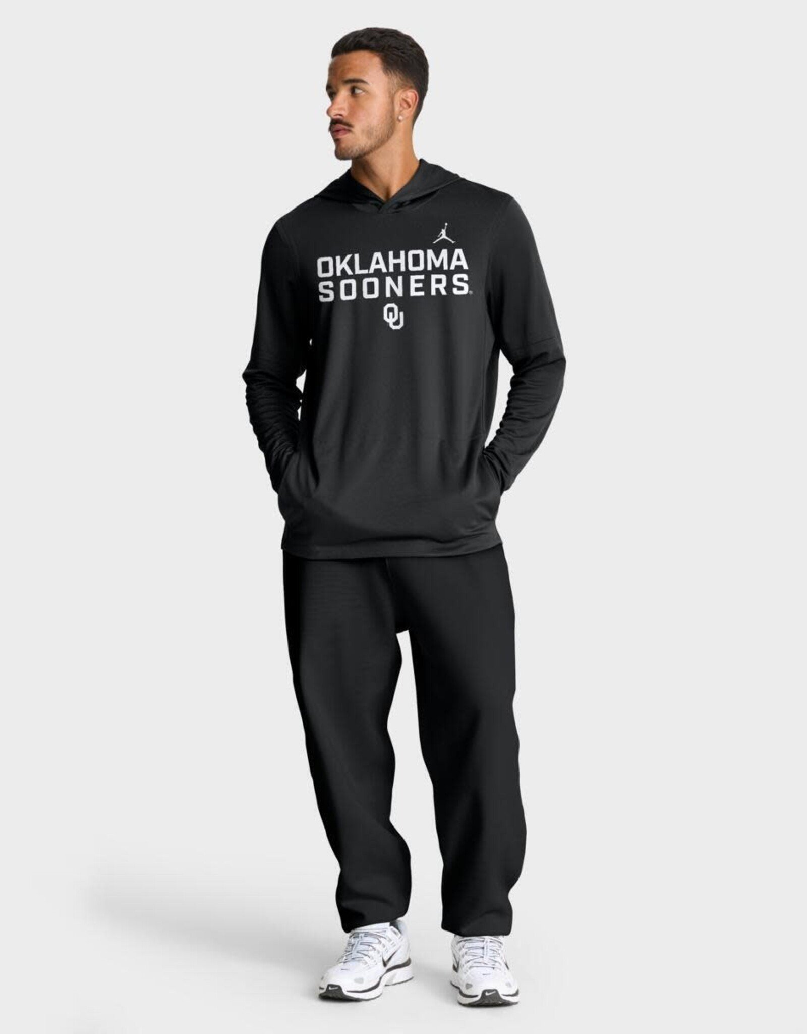Jordan Men's Jordan Black Oklahoma Sooners DriFit Lightweight Hoodie
