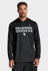 Jordan Men's Jordan Black Oklahoma Sooners DriFit Lightweight Hoodie Jordan Men's Jordan Black Oklahoma Sooners DriFit Lightweight Hoodie