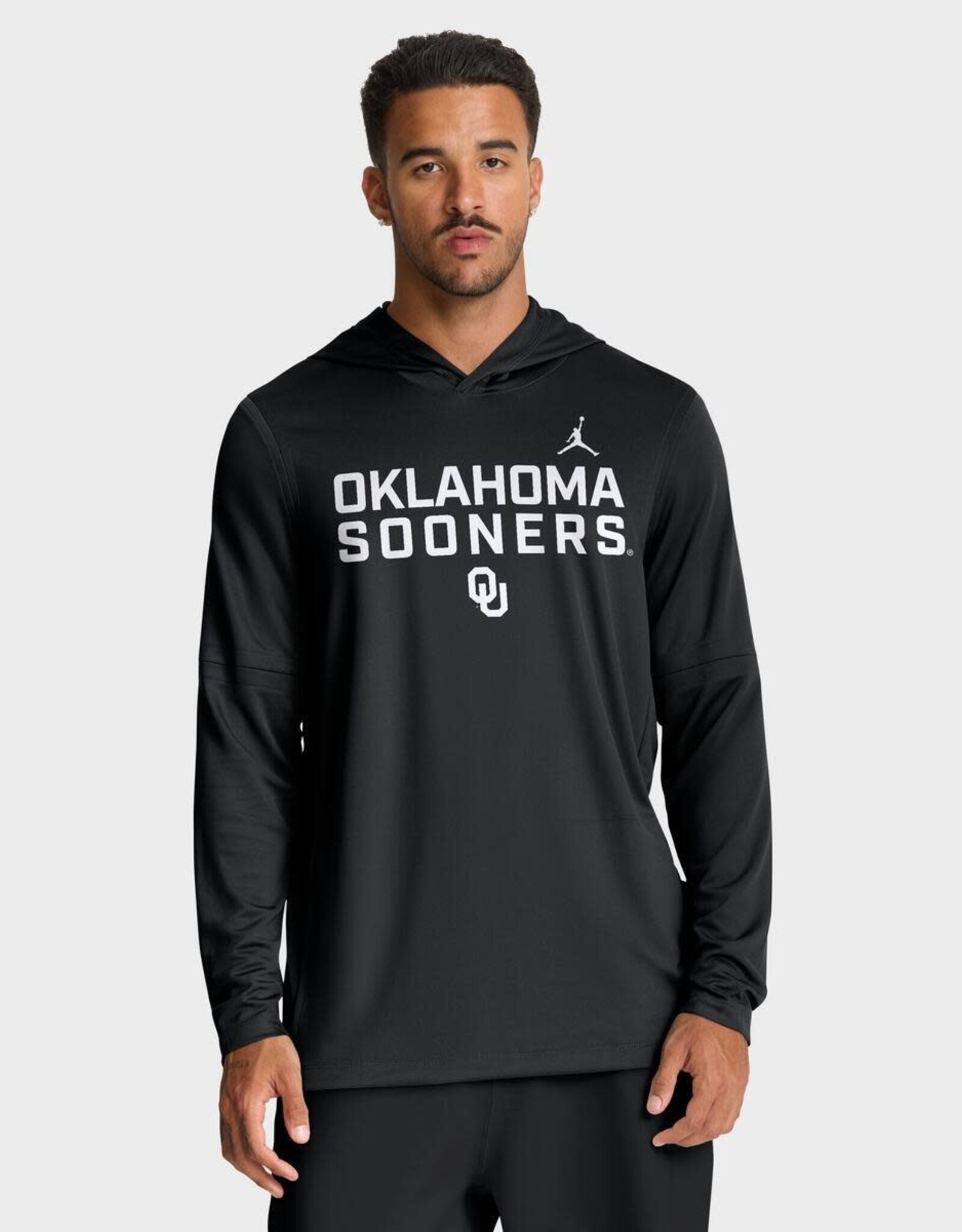Jordan Men's Jordan Black Oklahoma Sooners DriFit Lightweight Hoodie