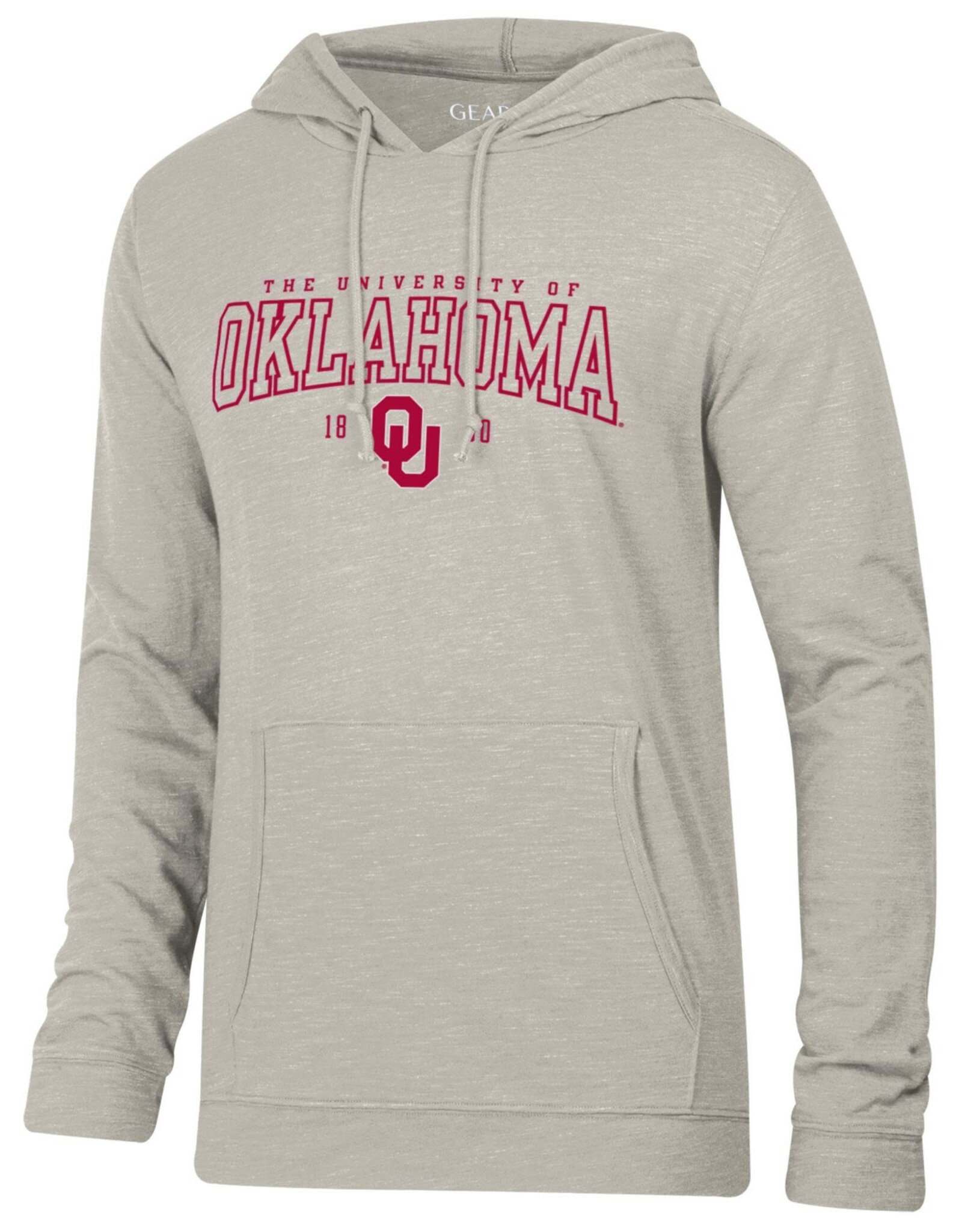Gear For Sports Mens Univ. of Oklahoma Mushroom Beige Hooded Tee