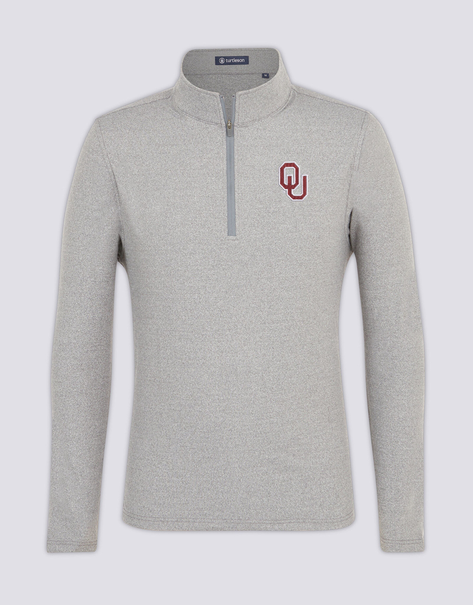 Turtleson Mens Gray OU Ciro Turtleson 1/4 Zip Pullover