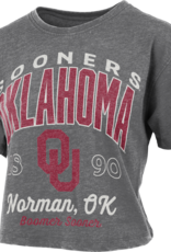 Pressbox Womens Oklahoma Black "Corvallis" SS  Waist-Length Tee Pressbox Womens Oklahoma Black "Corvallis" SS  Waist-Length Tee