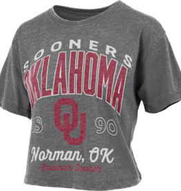 Pressbox Womens Oklahoma Black "Corvallis" SS  Waist-Length Tee