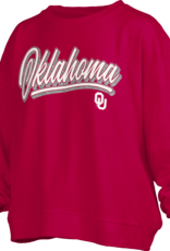 Pressbox Womens Oklahoma "Harlow Glitter" Oversized LS Crew Pressbox Womens Oklahoma "Harlow Glitter" Oversized LS Crew