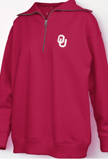 Pressbox Womens OU "North Fork Thelma" LS 1/4 Zip Mock Neck Pressbox Womens OU "North Fork Thelma" LS 1/4 Zip Mock Neck
