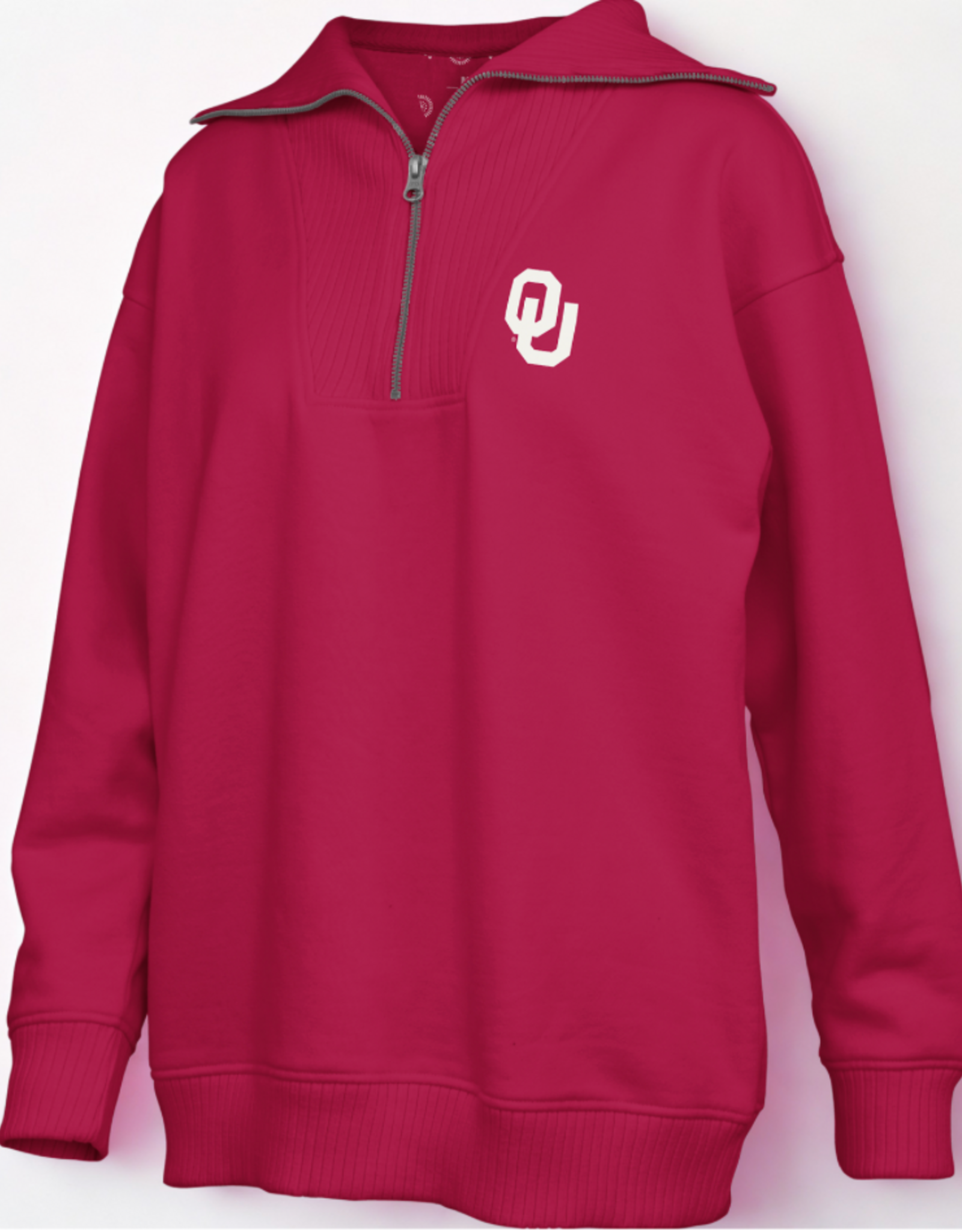 Pressbox Womens OU "North Fork Thelma" LS 1/4 Zip Mock Neck