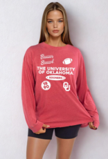 Chicka-d Womens Crimson Timeless LS Tee Chicka-d Womens Crimson Timeless LS Tee