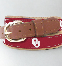 Zep-Pro Mens OU Collegiate Woven Ribbon Belt Zep-Pro Mens OU Collegiate Woven Ribbon Belt