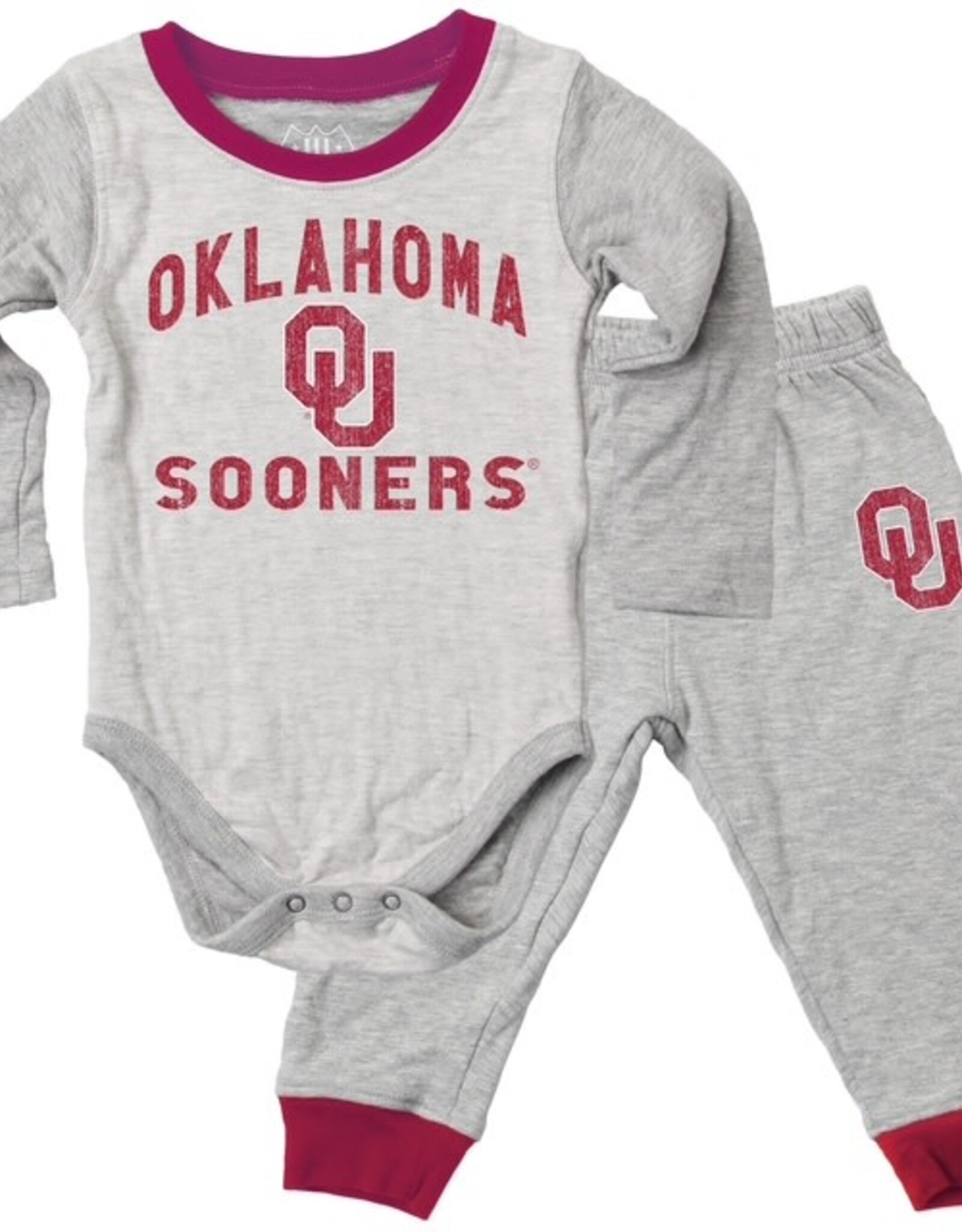 Wes & Willy Oklahoma Jie Jie Hopper LS Onesie Set with Pants