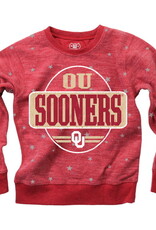 Wes & Willy Toddler Girls Oklahoma Sooner AO Star Reverse Crewneck Wes & Willy Toddler Girls Oklahoma Sooner AO Star Reverse Crewneck
