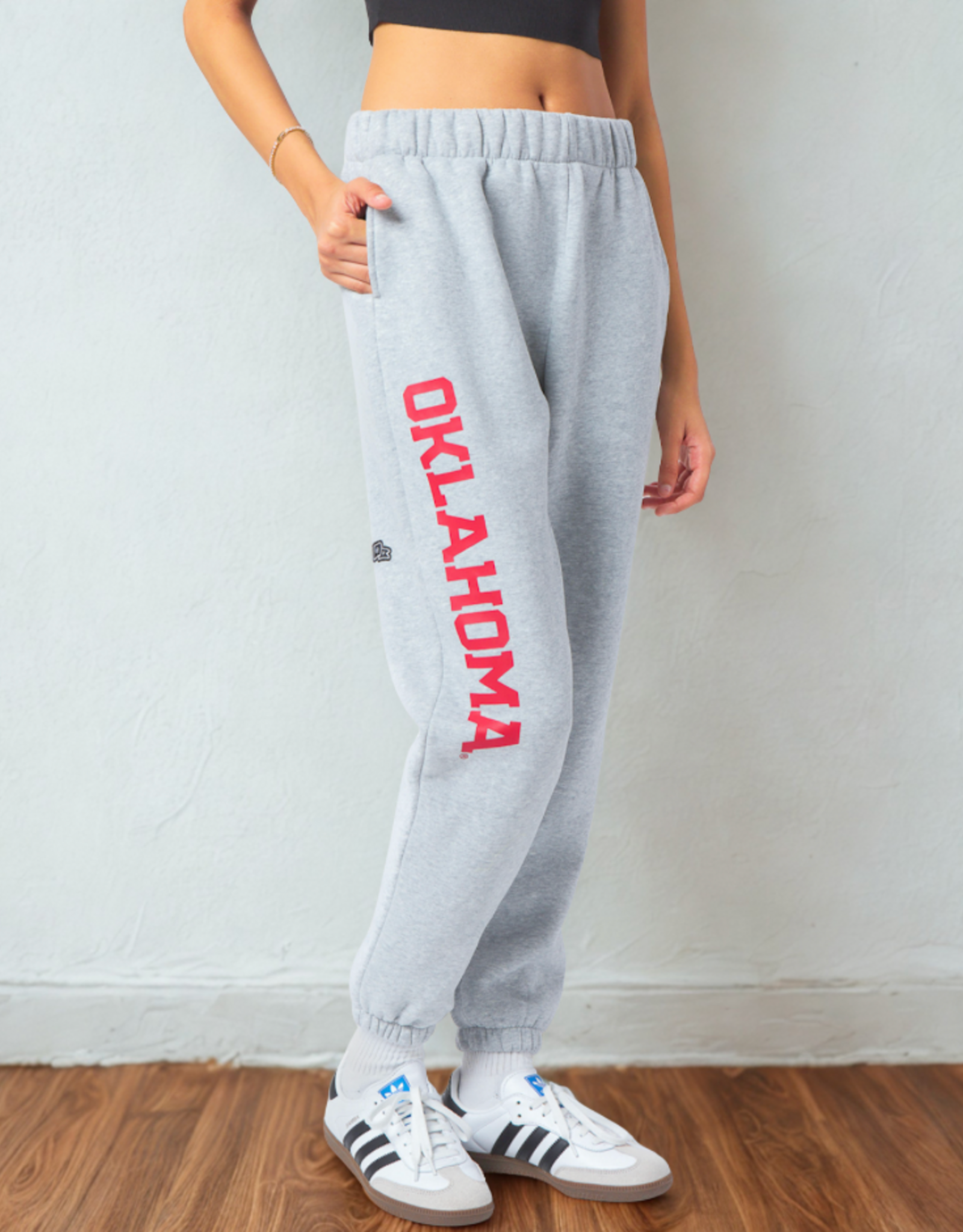 Hype & Vice Womens University of Oklahoma Basic Gray Sweats