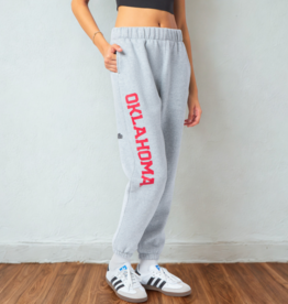 Hype & Vice Womens University of Oklahoma Basic Gray Sweats
