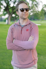 Red & West Mens Disco OU 1/4 Zip Striped Pullover Red & West Mens Disco OU 1/4 Zip Striped Pullover