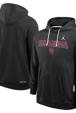 Jordan Mens Black Jordan Oklahoma Dri-Fit Hoodie