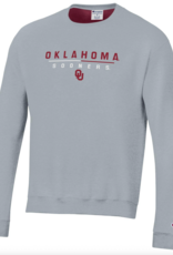 Champion Mens  Oklahoma Light Heather Gray Stadium Crewneck