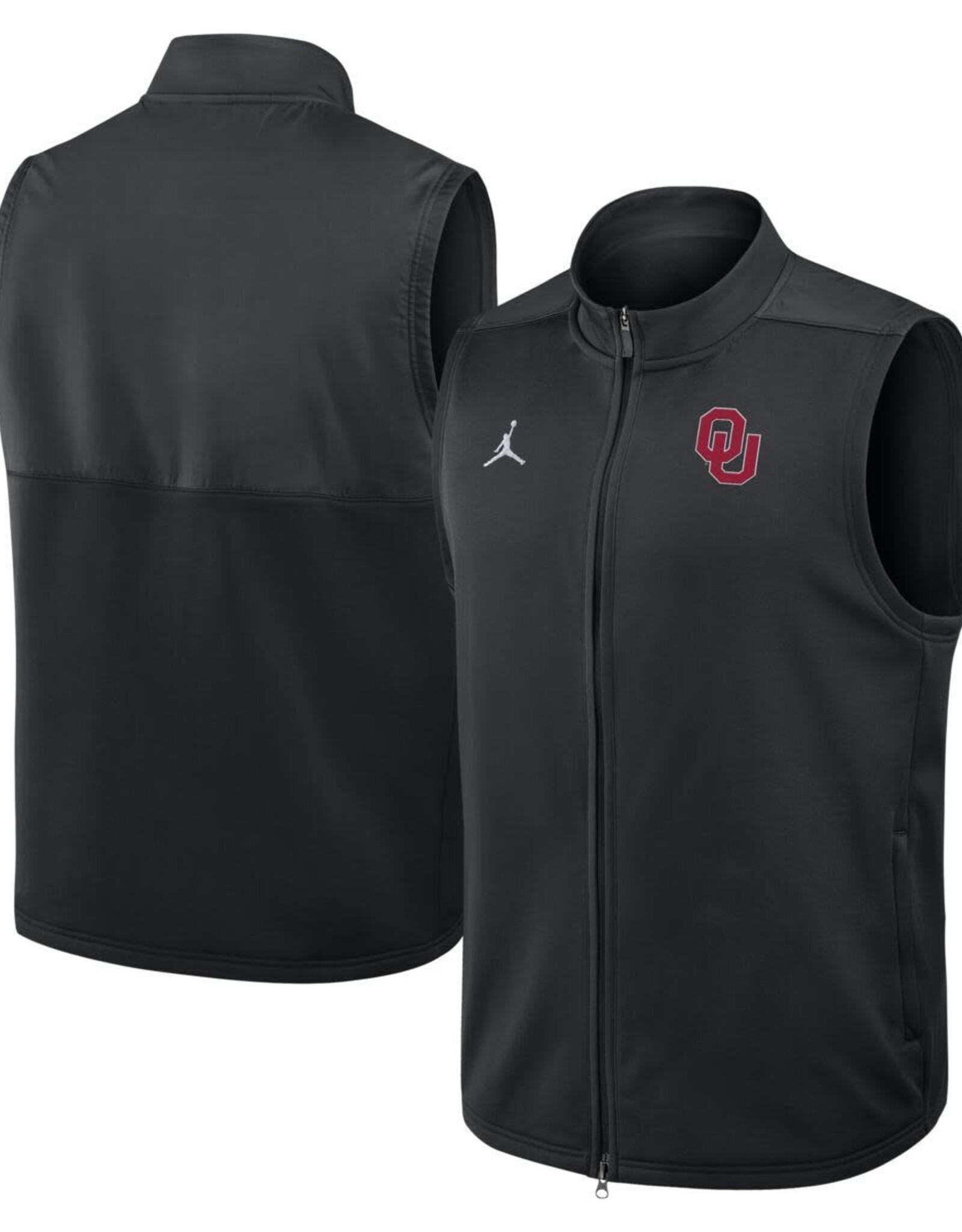 Jordan Mens Jordan OU Black Therma Fit Victory Vest