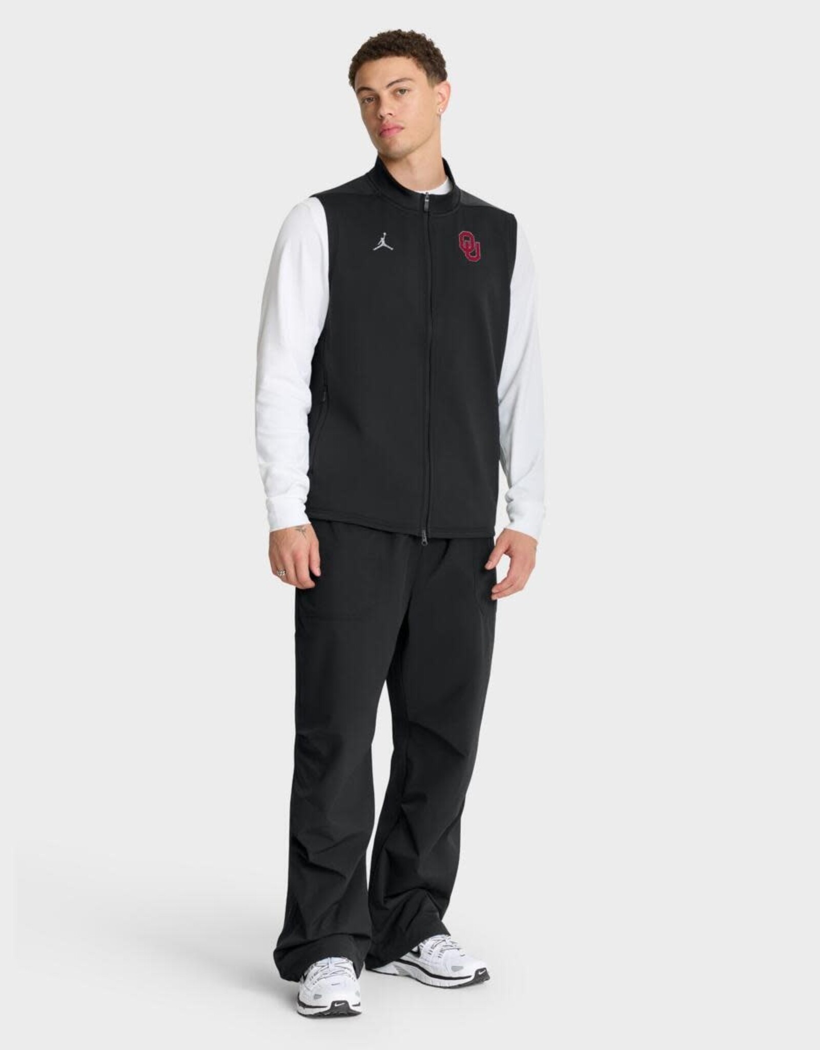 Jordan Mens Jordan OU Black Therma Fit Victory Vest