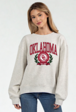 Chicka-d Oklahoma Victory Ash Grey Old School Crew